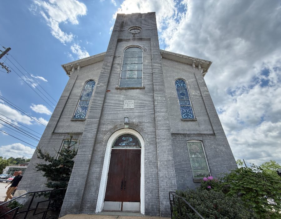 Historic masonry church inspected for storm and water damage